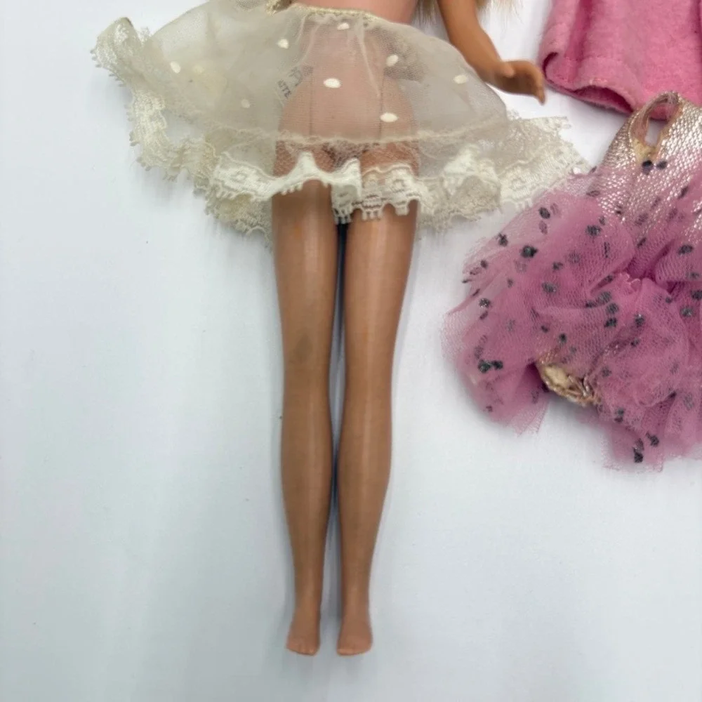 Vintage 1964 Mattel Skipper Doll Lot with 3 Authentic Outfits Barbie